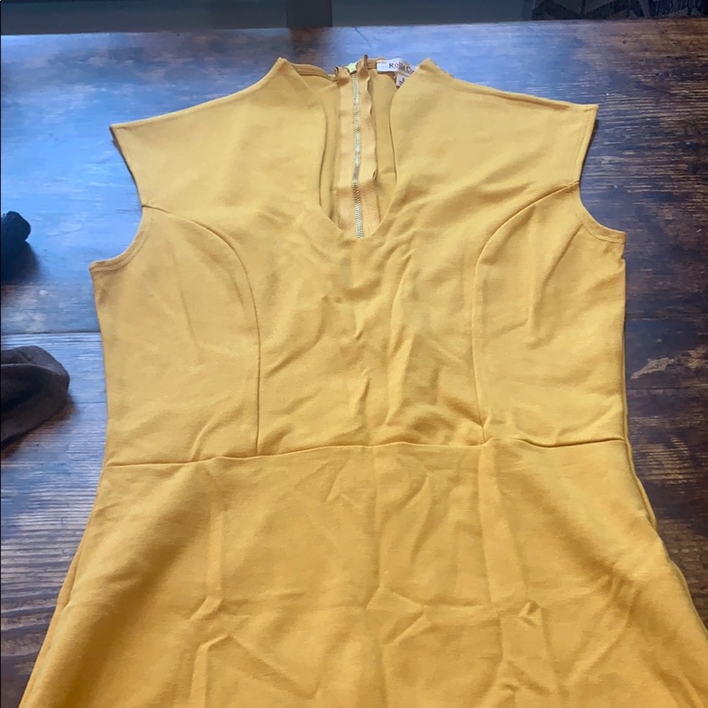 Beautiful Fitted Yellow Dress
